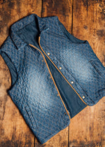 LOVE COLLECTION DENIM QUILTED VEST